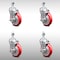 Service Caster 5 Inch SS Red Polyurethane Wheel Swivel 1/2 Inch Threaded Stem Caster Set Brake SCC-SSTS20S514-PPUB-RED-TLB-121315-4 - alternate 1